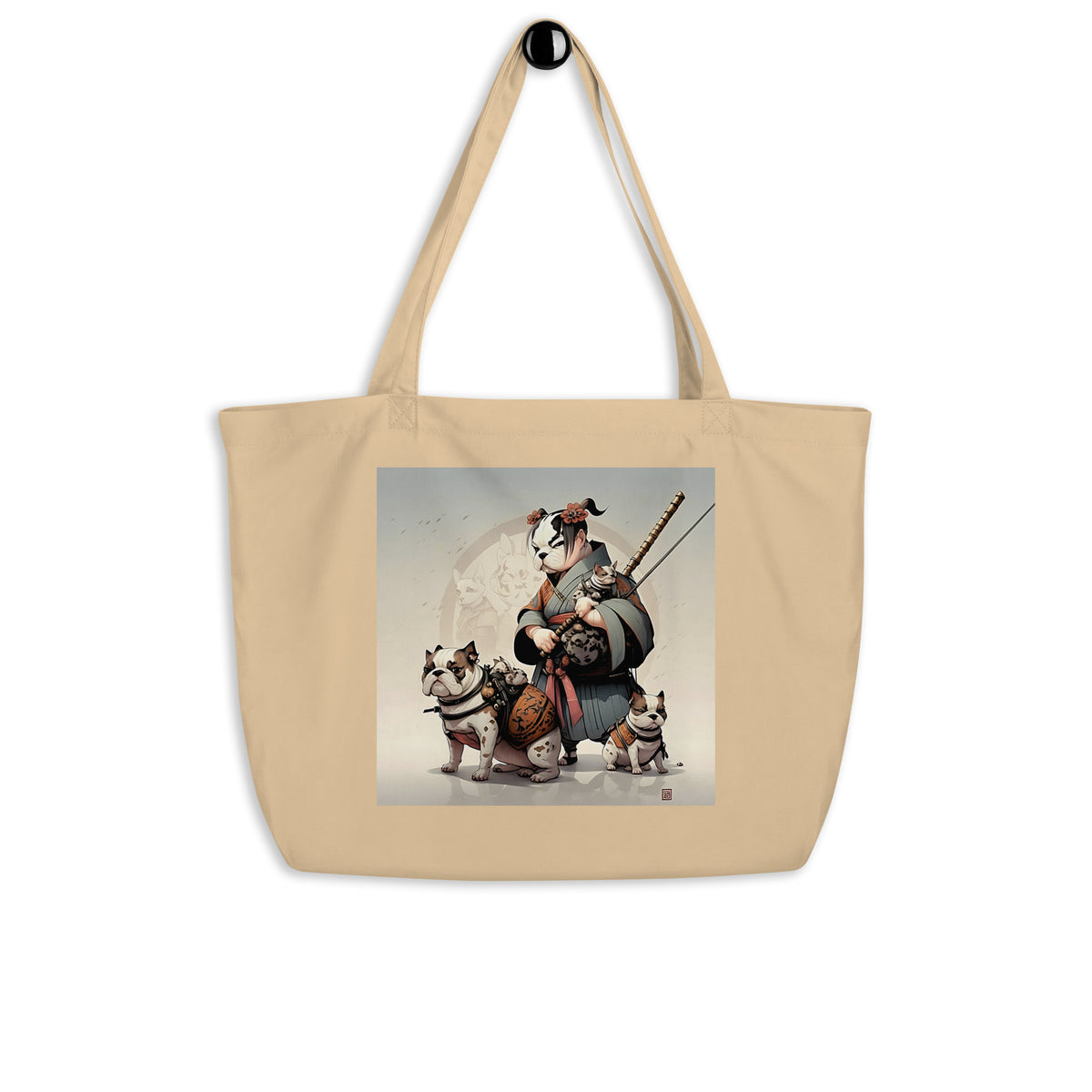 Bulldogs Of Zen Large Organic Tote Bag - BZTB-09