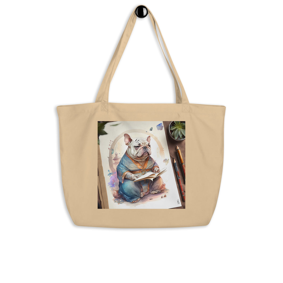 Bulldogs Of Zen Large Organic Tote Bag - BZTB-07