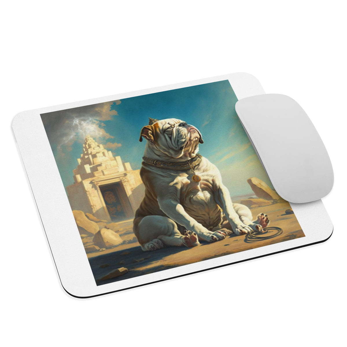 Meditating Bulldogs Mouse pad