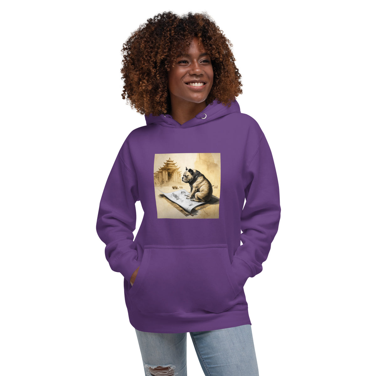 Unisex Meditating Bulldogs Hoodie