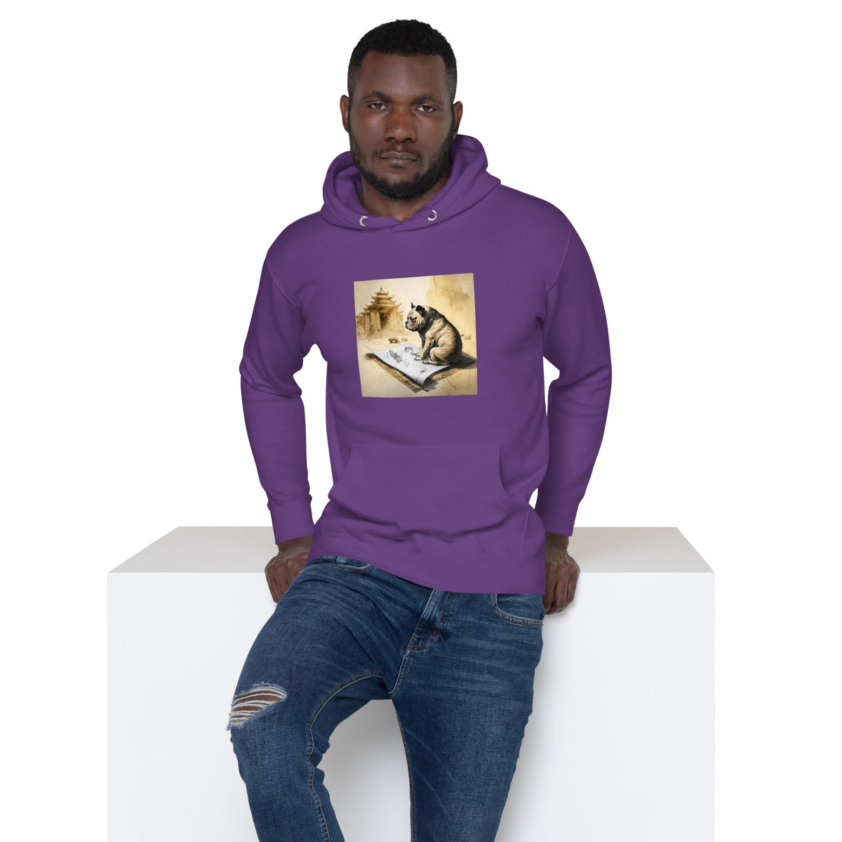 Unisex Meditating Bulldogs Hoodie