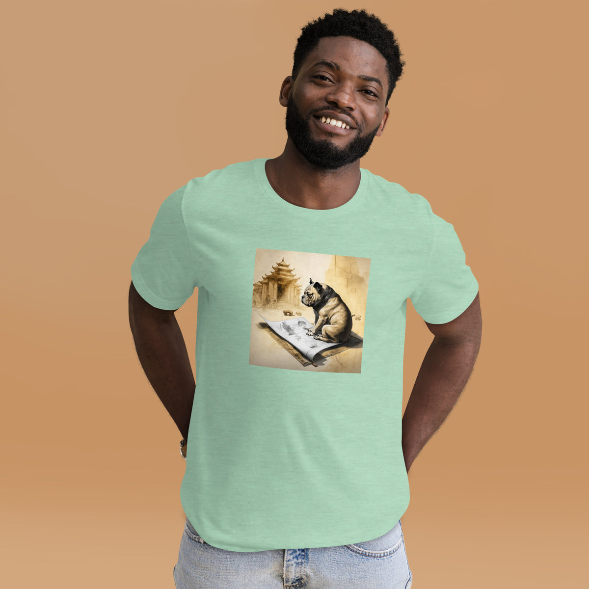 Unisex Meditating Bulldogs t-shirt