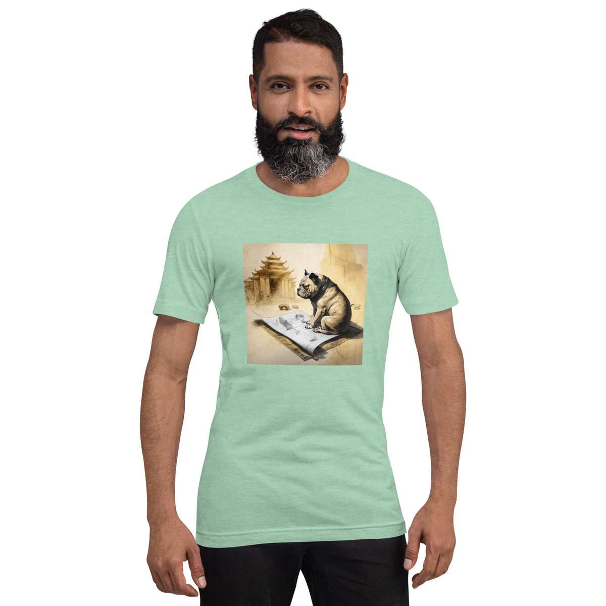 Unisex Meditating Bulldogs t-shirt