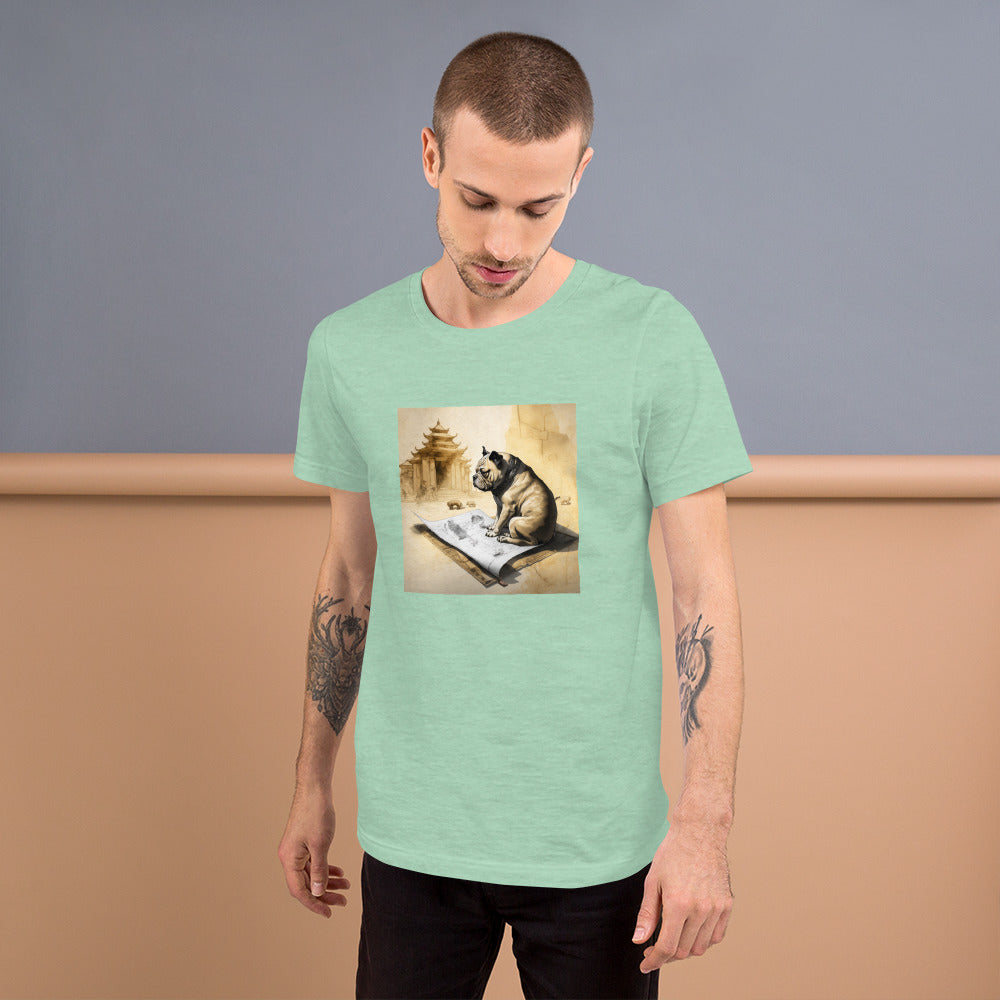 Unisex Meditating Bulldogs t-shirt