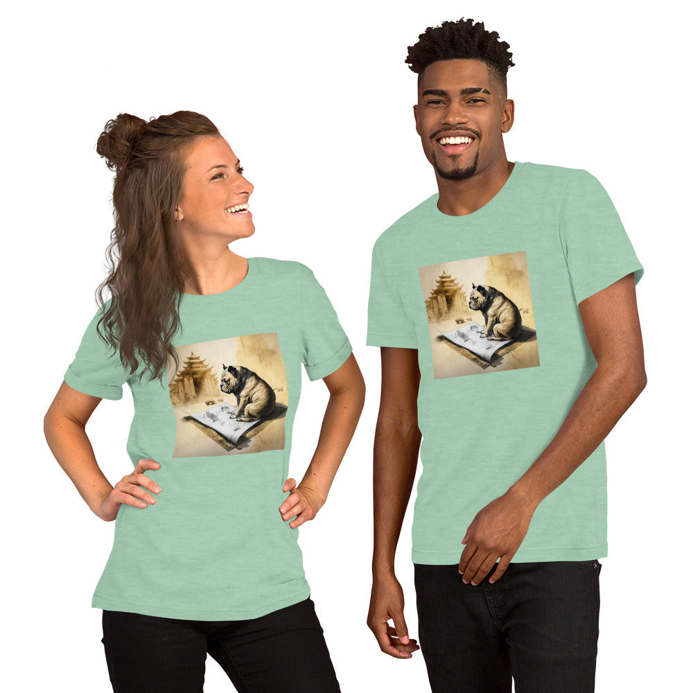 Unisex Meditating Bulldogs t-shirt