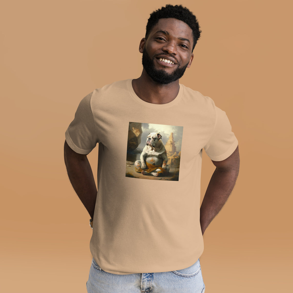 Unisex Meditating Bulldogs t-shirt