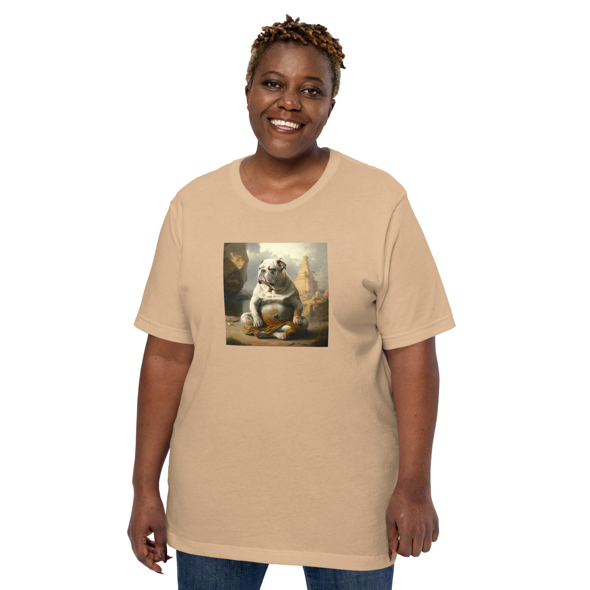 Unisex Meditating Bulldogs t-shirt