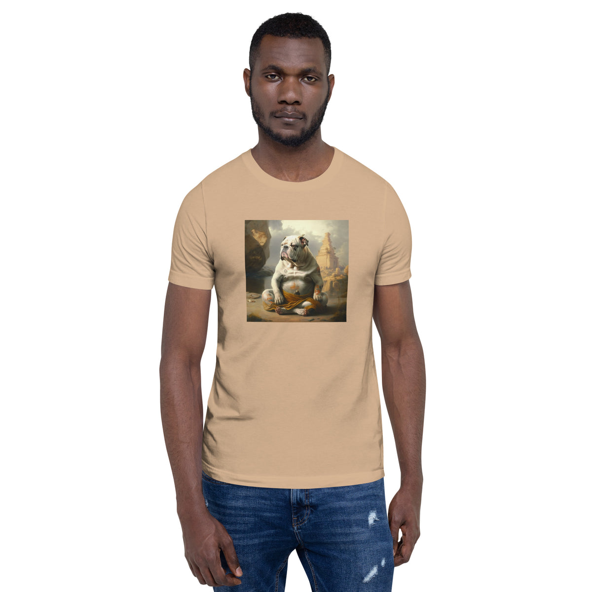 Unisex Meditating Bulldogs t-shirt