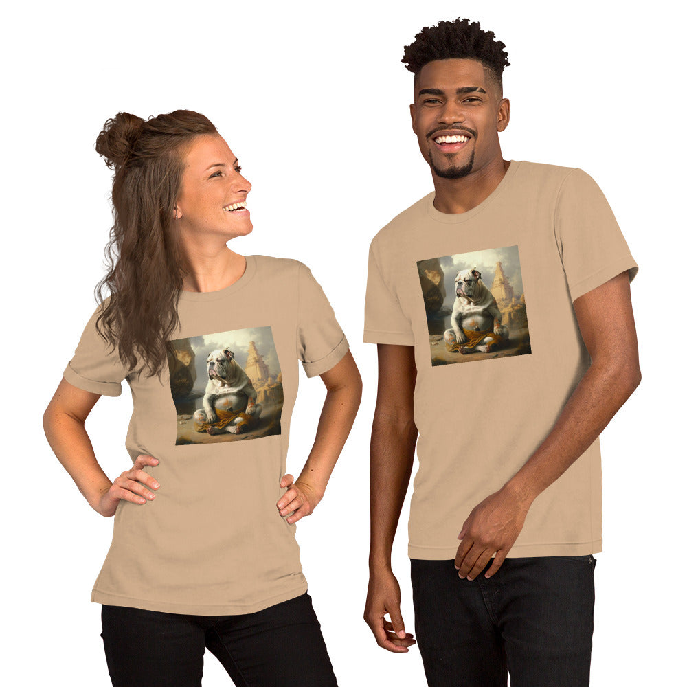 Unisex Meditating Bulldogs t-shirt