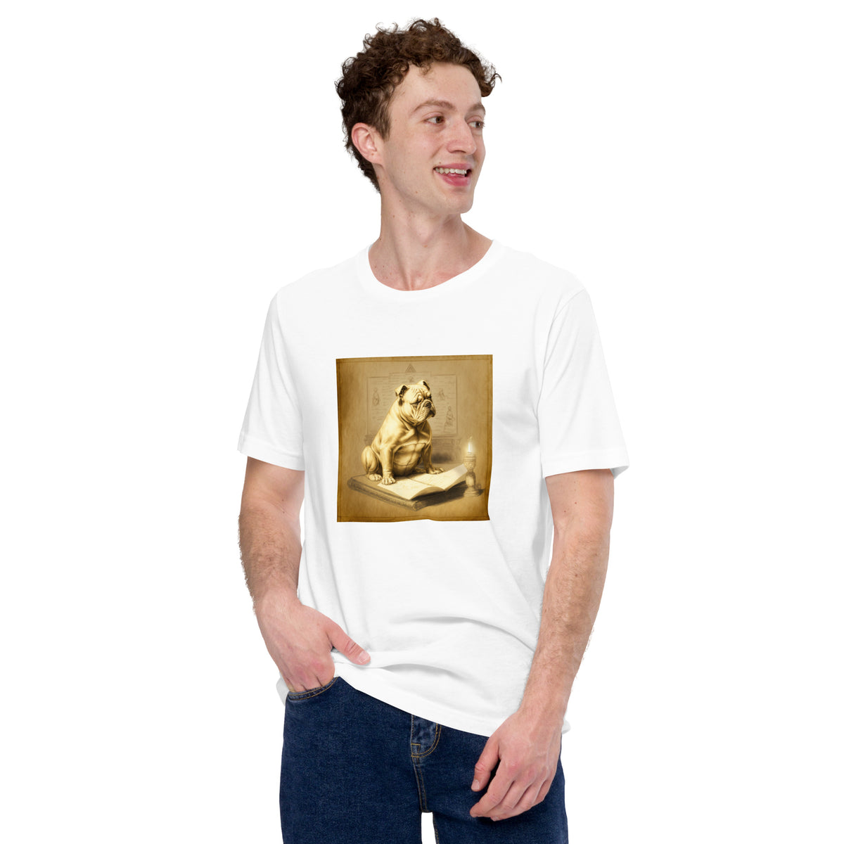 Unisex Meditating Bulldogs t-shirt