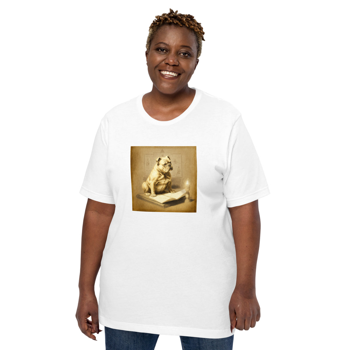 Unisex Meditating Bulldogs t-shirt