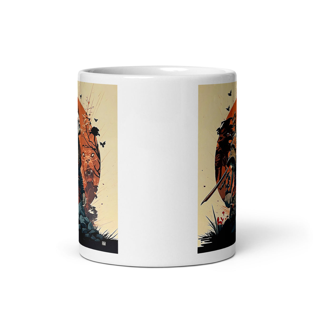 Bulldogs Of Zen White Glossy Mug - BZM-09