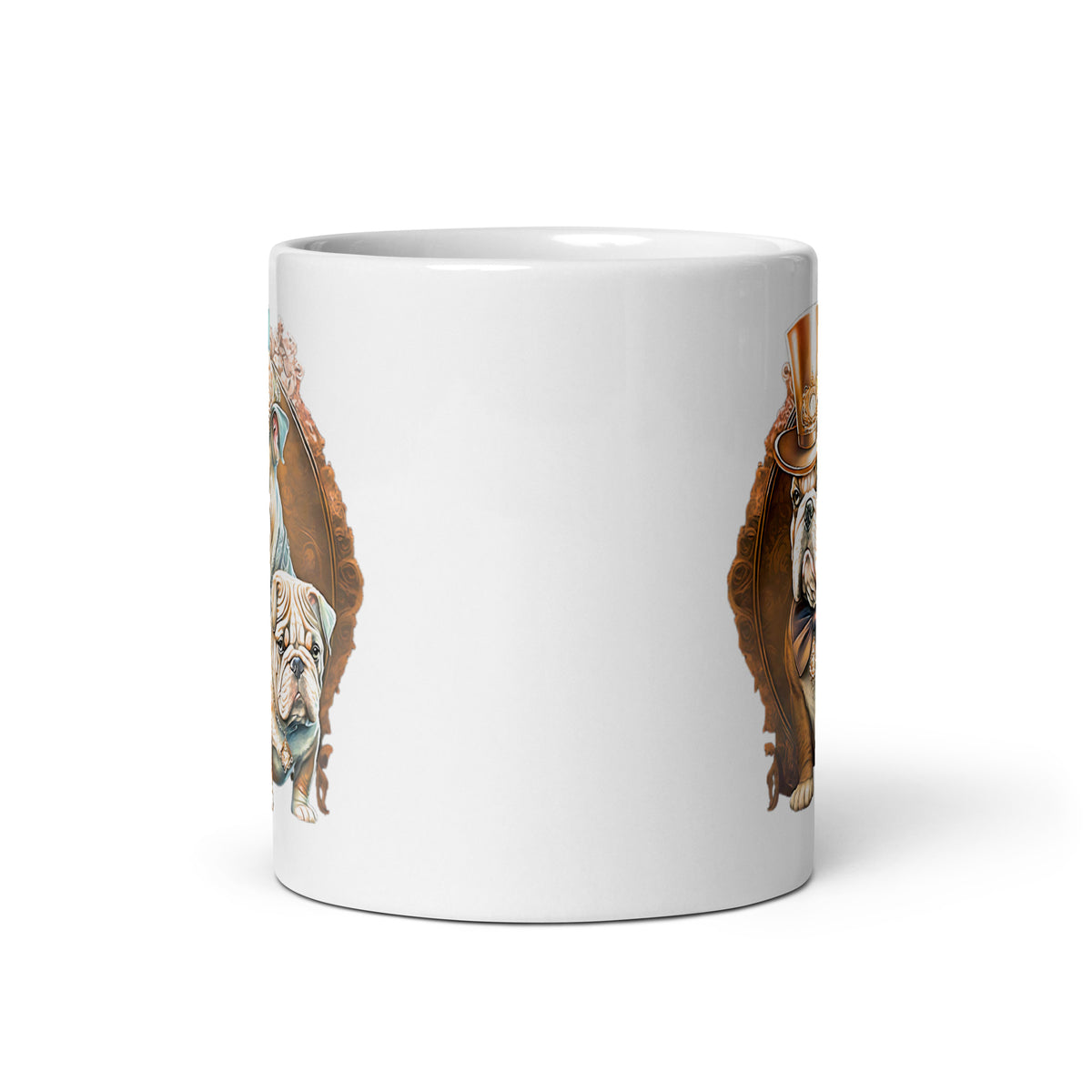 Bulldogs Of Zen White Glossy Mug - BZM-06