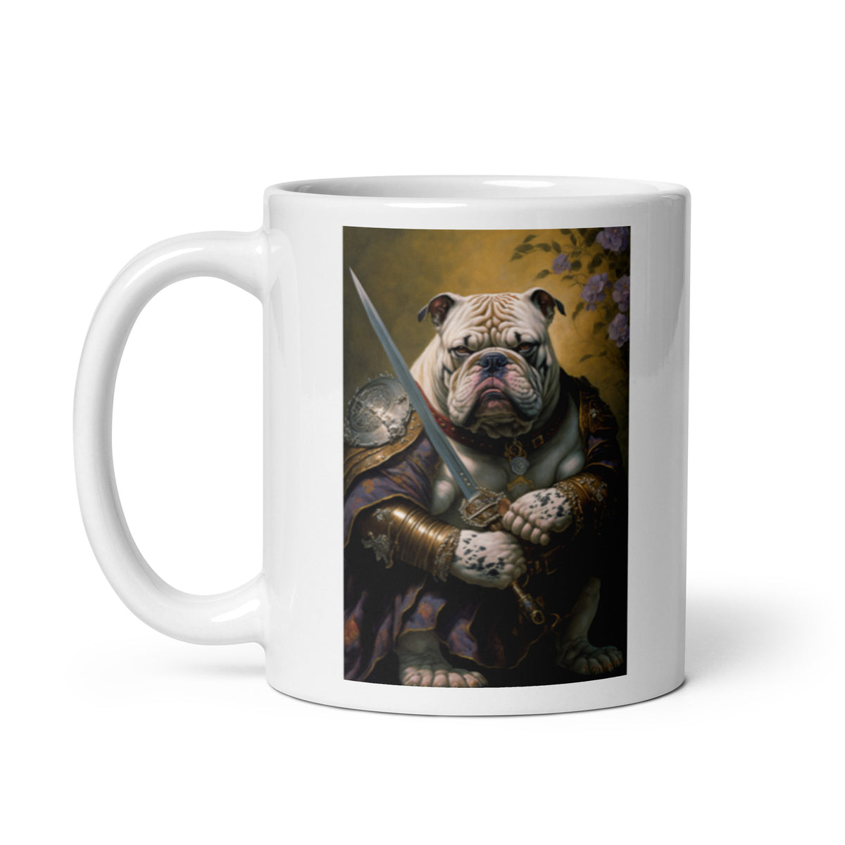 Dogs of War Bulldogs White glossy mug