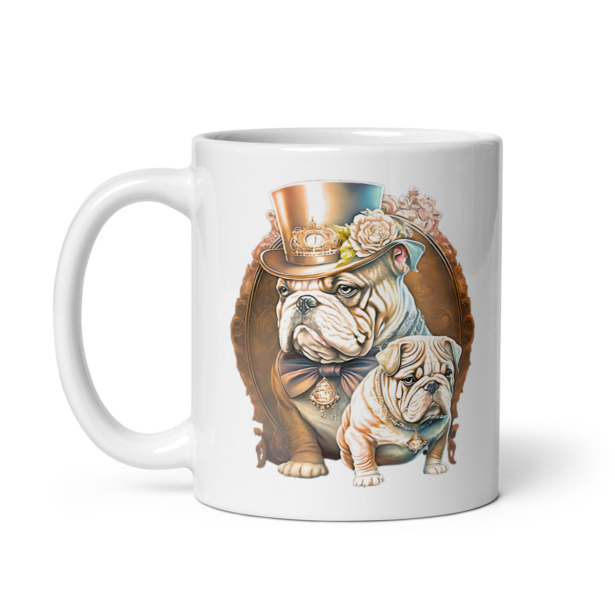 Bulldogs Of Zen White Glossy Mug - BZM-06