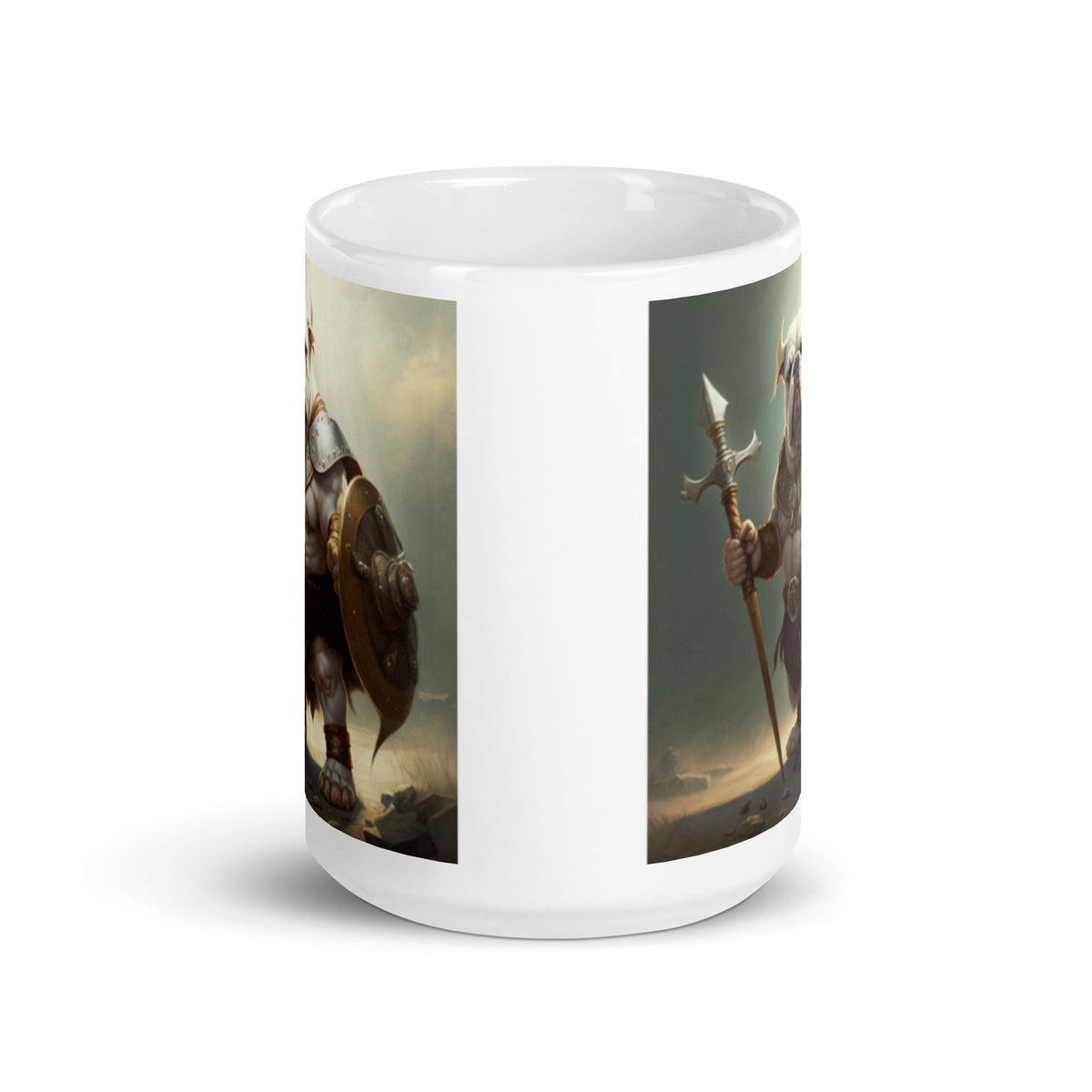 Dogs of War Bulldogs White glossy mug